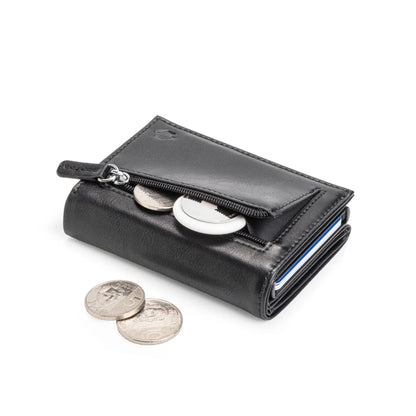 Pop-Up Leather Trifold Wallet